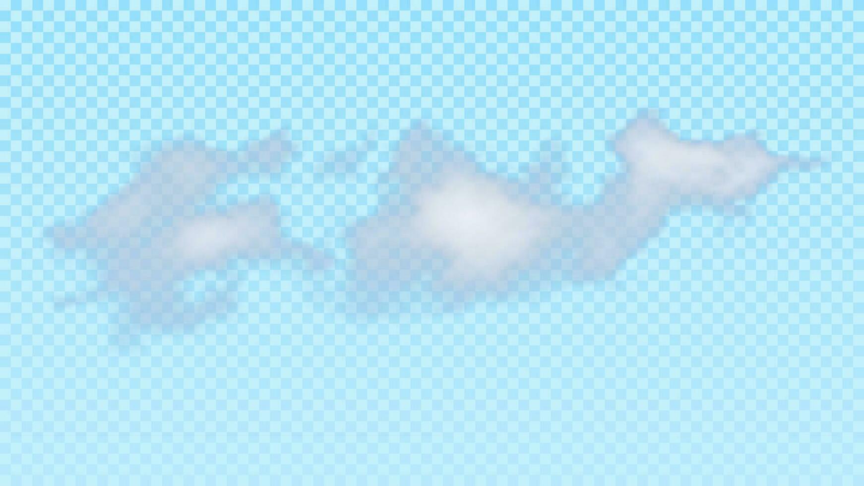 geïsoleerd realistisch wolk Aan blauw achtergrond. natuurlijk element voor sjabloon decoratie en model. vector illustratie