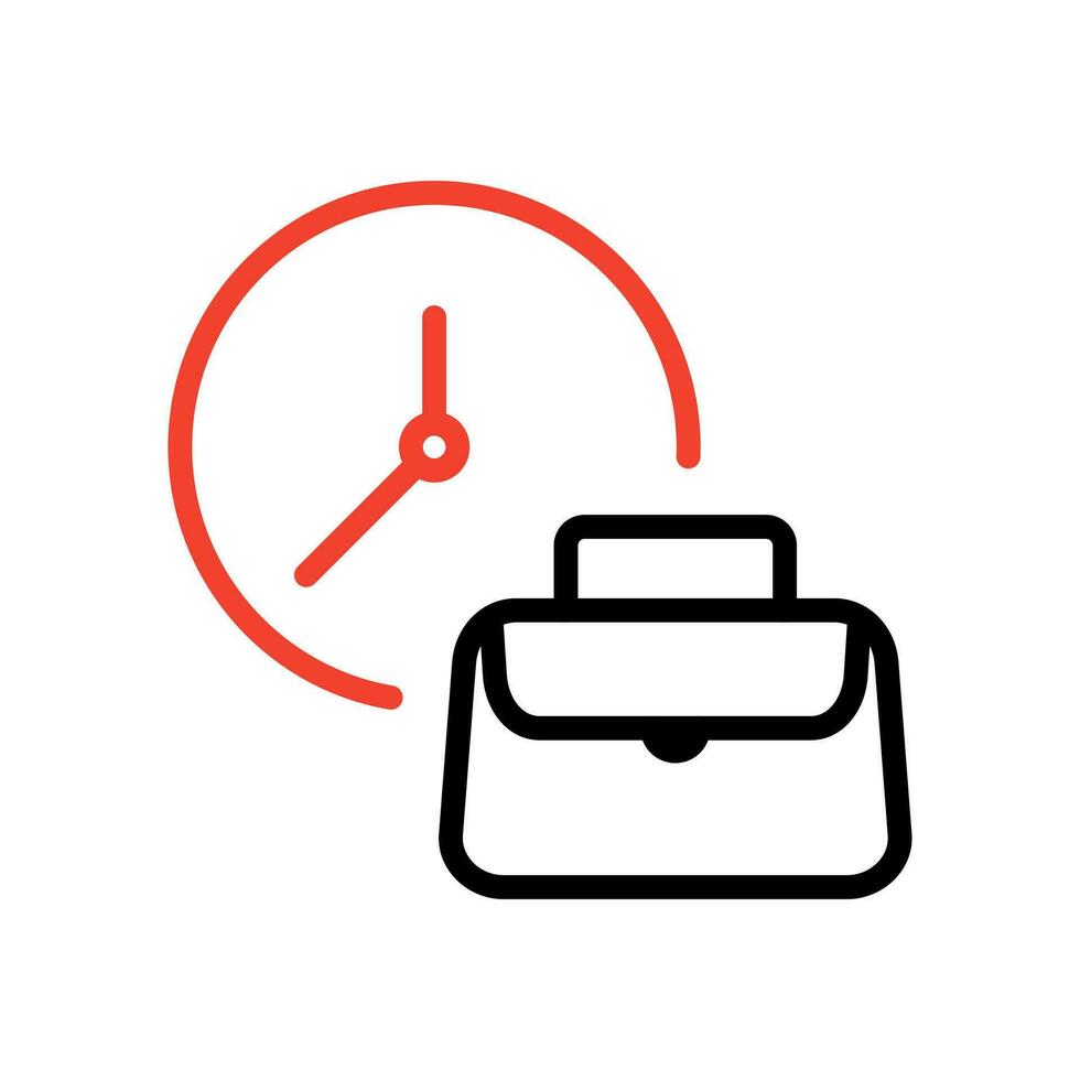 werk tijd pictogram, vector logo, isoleren Aan een wit achtergrond
