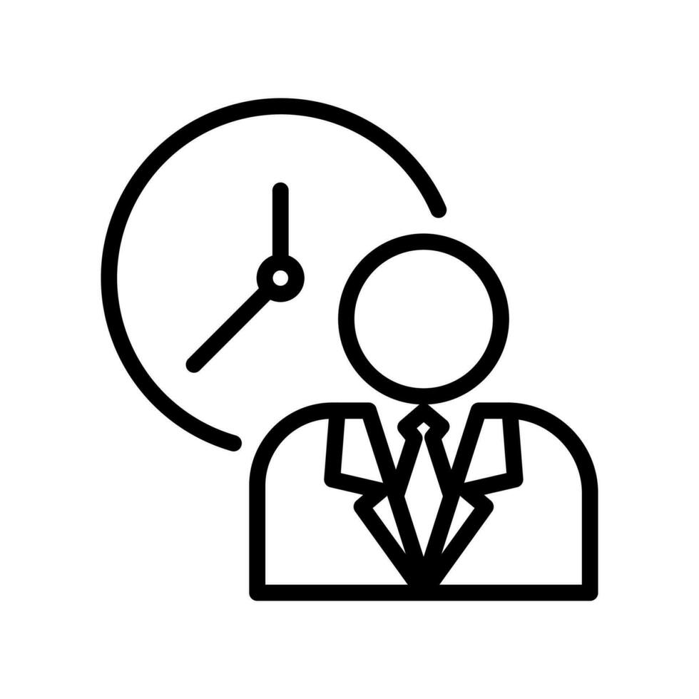 werk tijd pictogram, vector logo, isoleren Aan een wit achtergrond