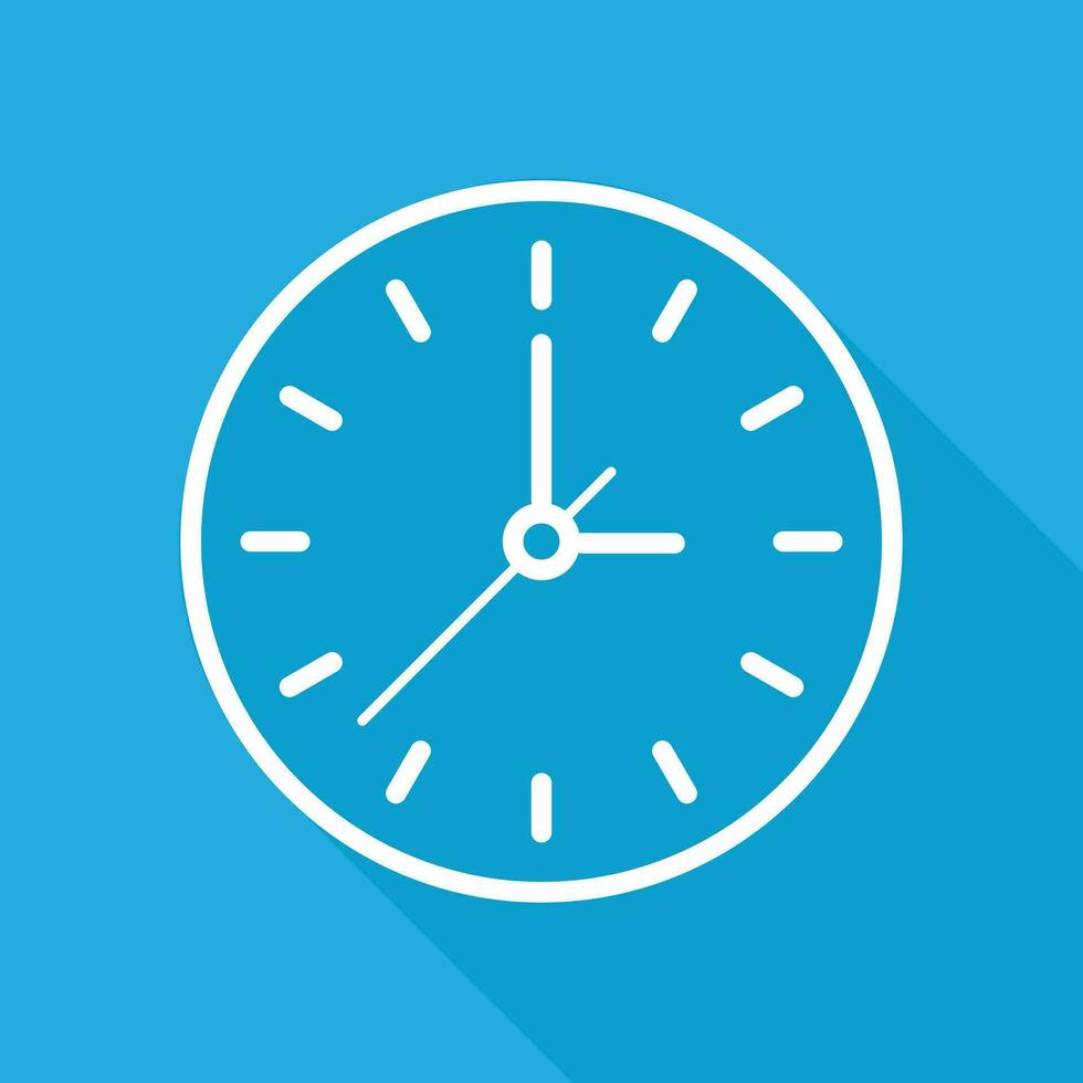 vlak gezicht klok vector icoon, tijd beheer icoon, horloge, alarm klok, tijd icoon ontwerp, seconden, minuten, bedrijf uur, chronometer symbool, technologie symbool, interval elementen vector illustratie