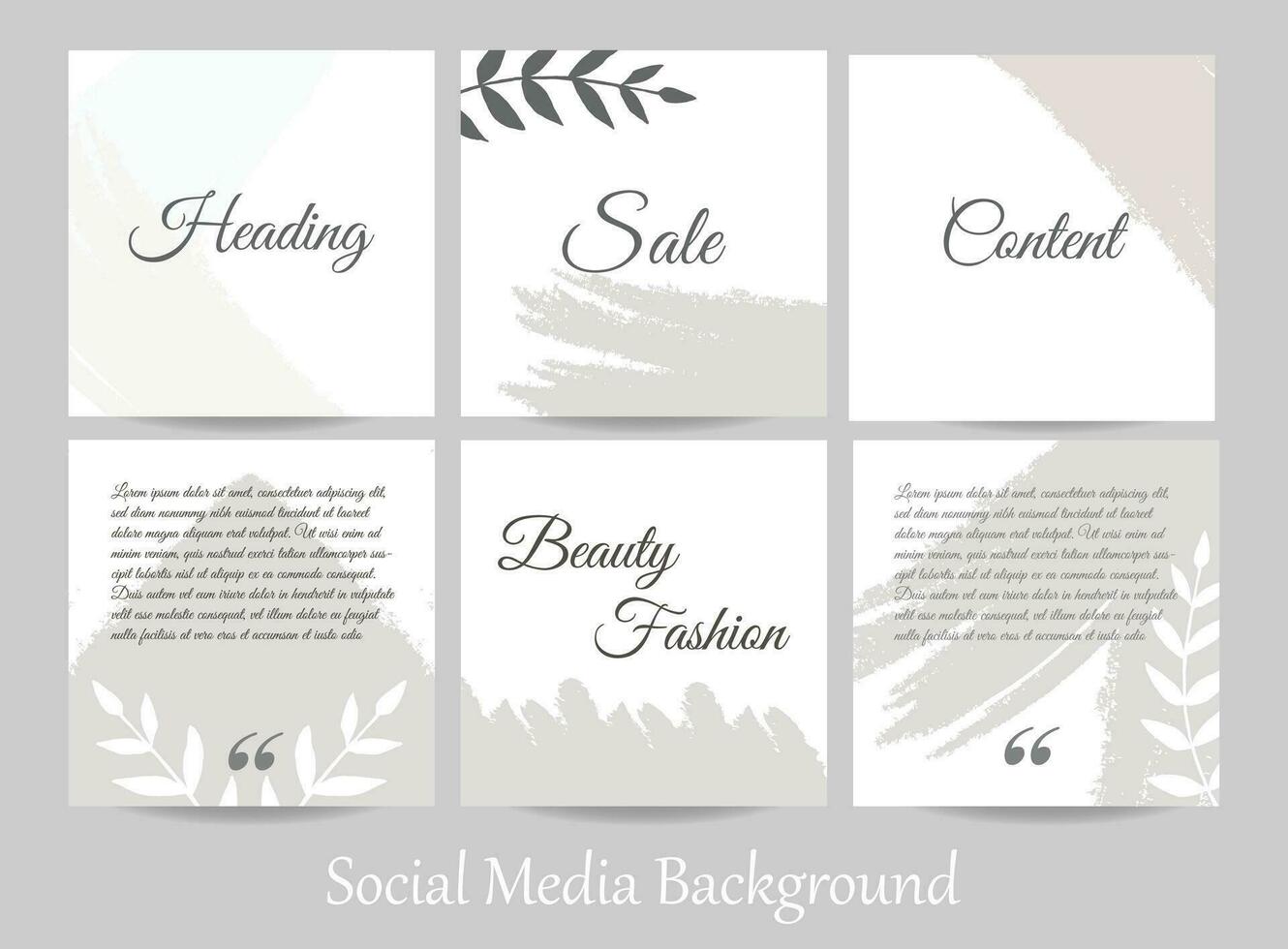 abstract neutrale sociaal media sjabloon. sociaal media verhaal post voeden achtergrond mockup in naakt kleuren met waterverf besnoeiing bekladden en stempel. voor schoonheid, cosmetica, spa, en mode blog inhoud makers vector