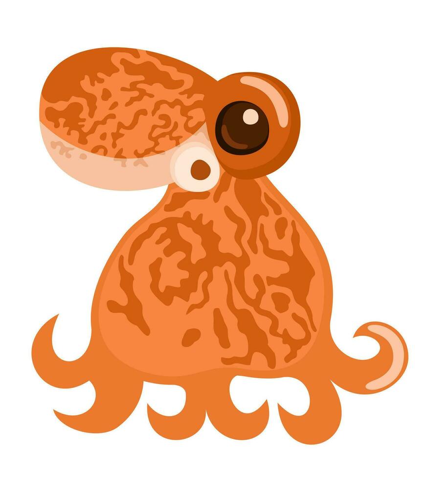 weinig Octopus. vector helder schattig illustratie.