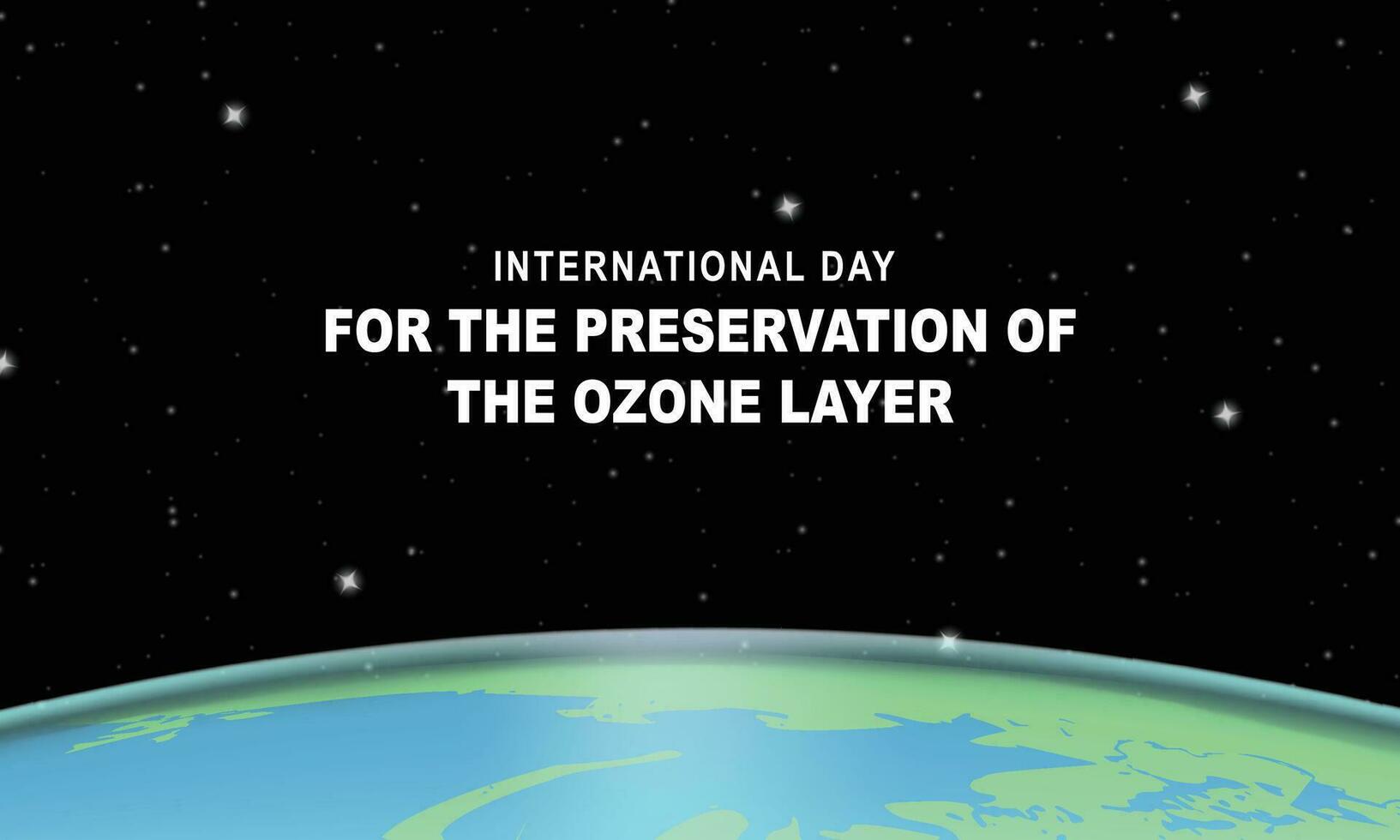 Internationale dag voor de behoud van de ozon laag achtergrond. vector