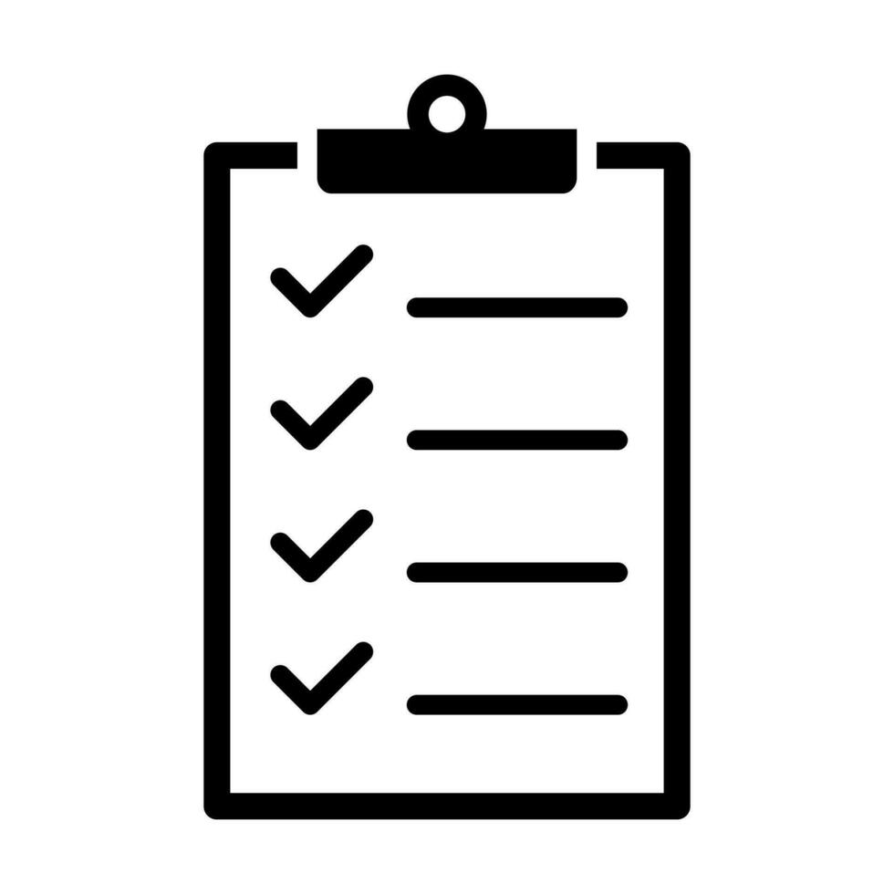 checklist vector icoon geïsoleerd Aan wit achtergrond voor grafisch ontwerp, logo, web plaats, sociaal media, mobiel app, illustratie