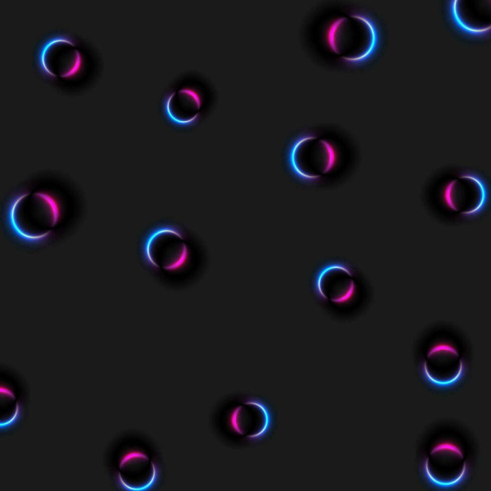 blauw en Purper neon gloeiend cirkels abstract achtergrond vector