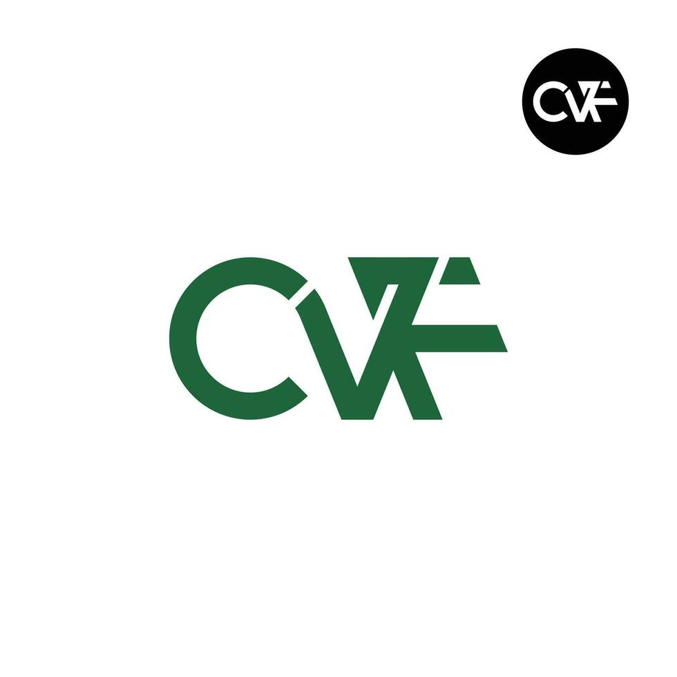 brief cvf monogram logo ontwerp vector