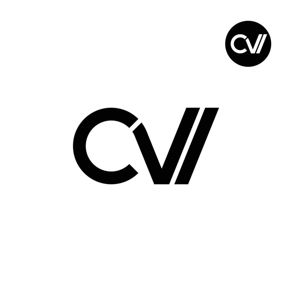 brief cvi monogram logo ontwerp vector
