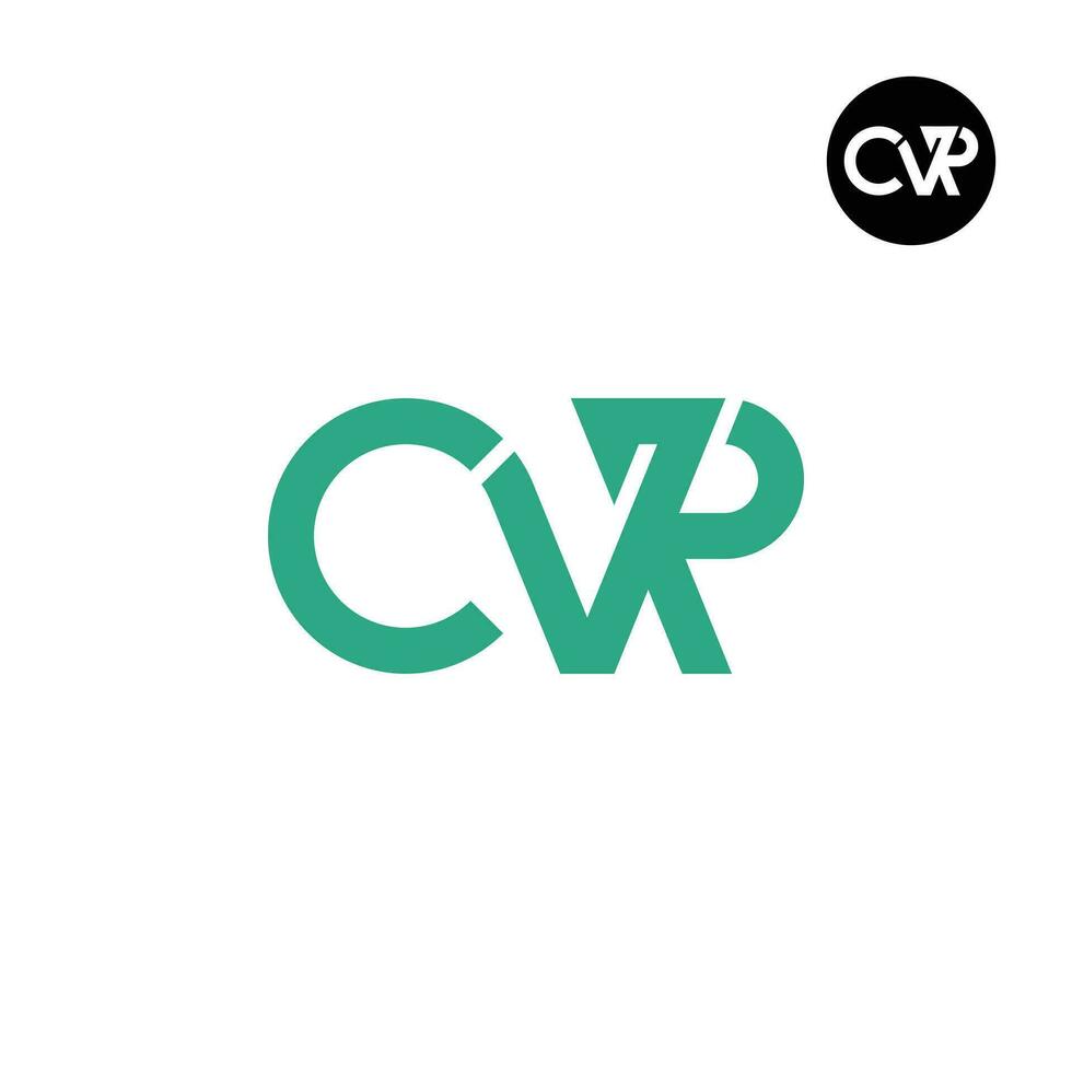 brief cvp monogram logo ontwerp vector