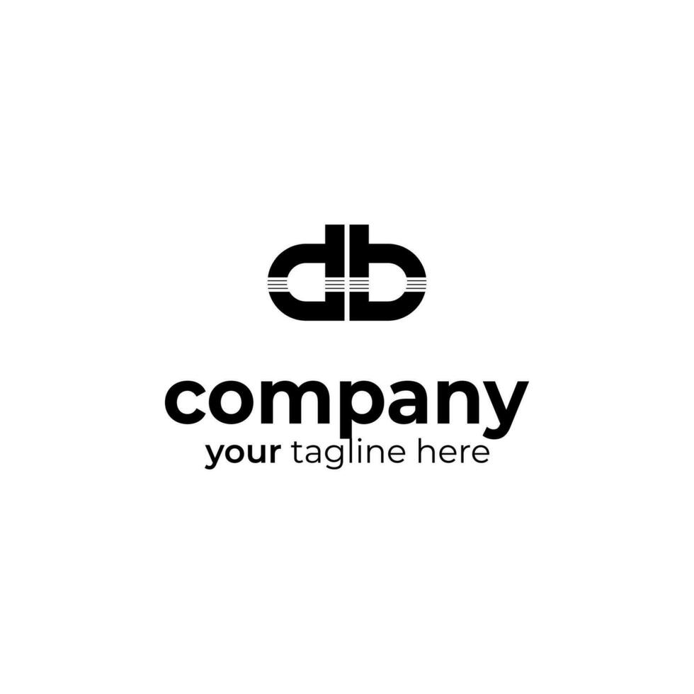 db brief logo ontwerp vector