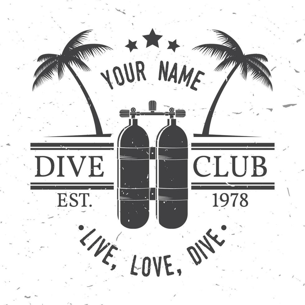 scuba duiken club. vector illustratie.