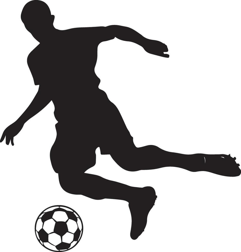 voetbal speler vector silhouet illustratie