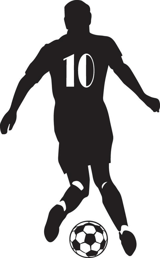 voetbal speler vector silhouet illustratie