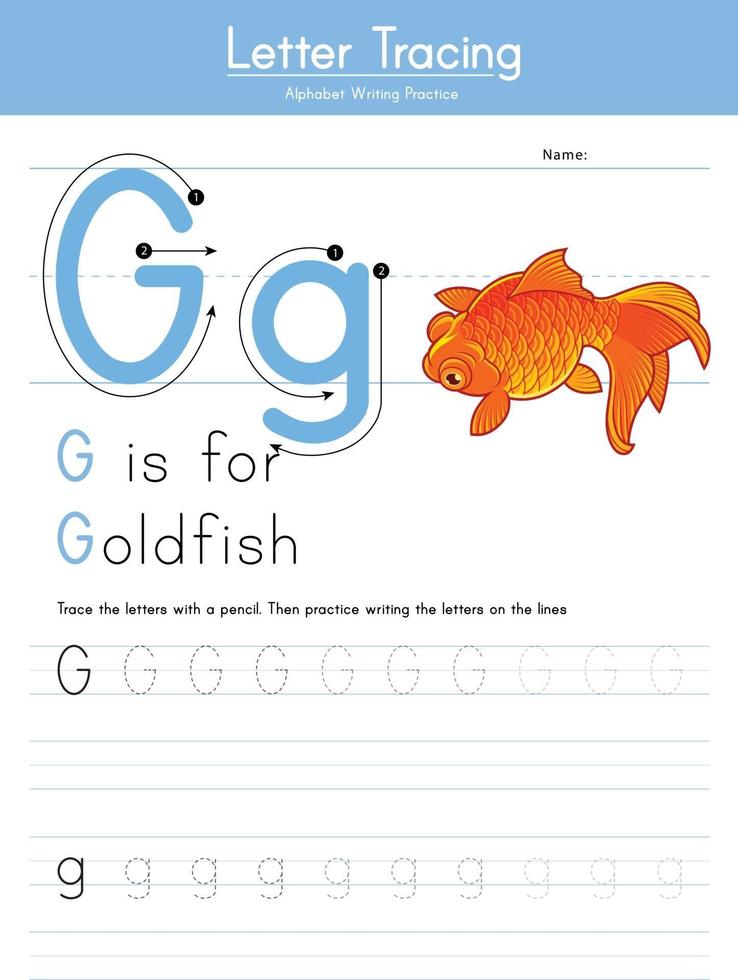 g voor goudvis vector