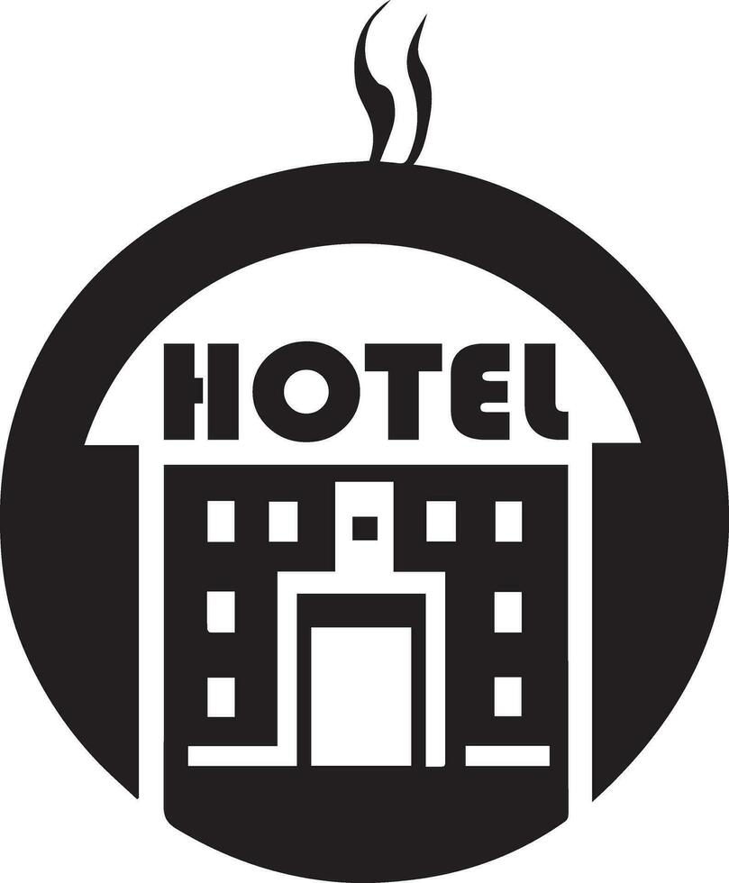 hotel logo vector silhouet, hotel icoon vector