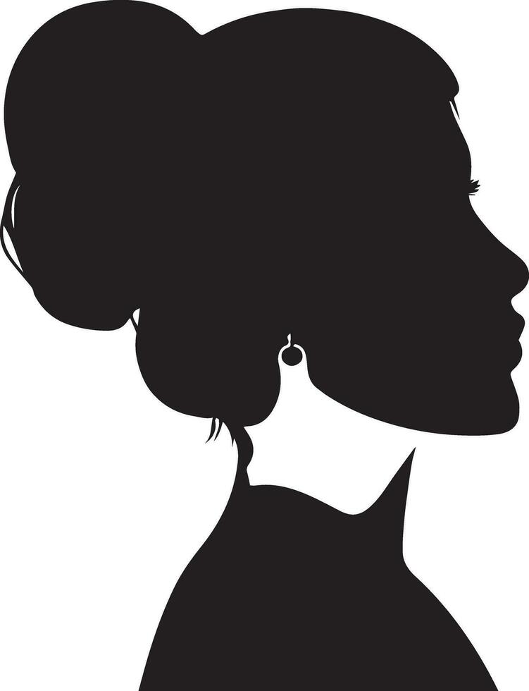 vrouw profiel vector silhouet illustratie