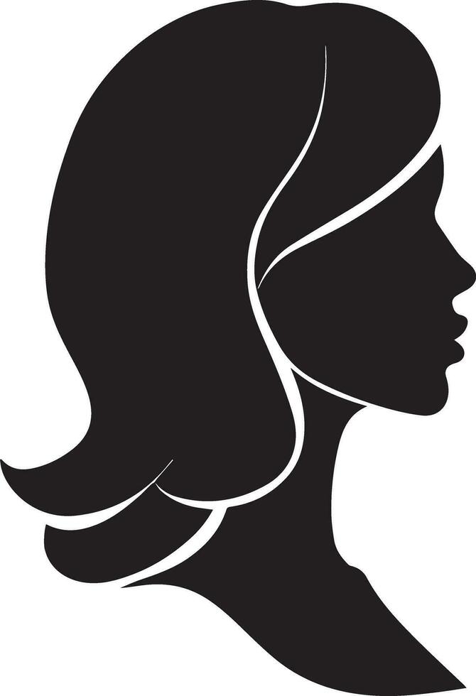 vrouw profiel vector silhouet illustratie