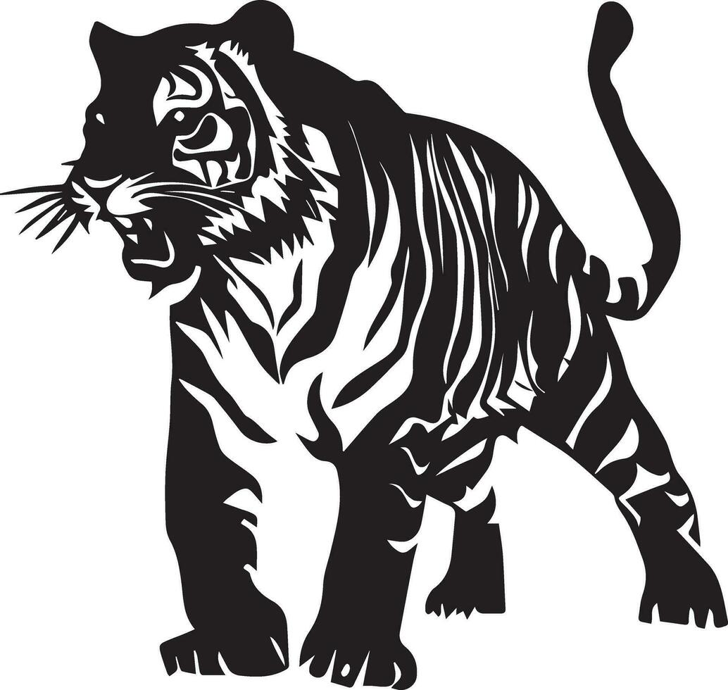 tijger vector silhouet illustratie, tijger klem kunst