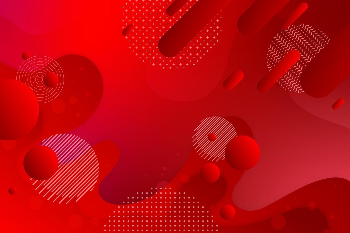 rode achtergrond met verhoudingen en componenten in een vloeiende, golvende vorm en kleurgradatie. vector