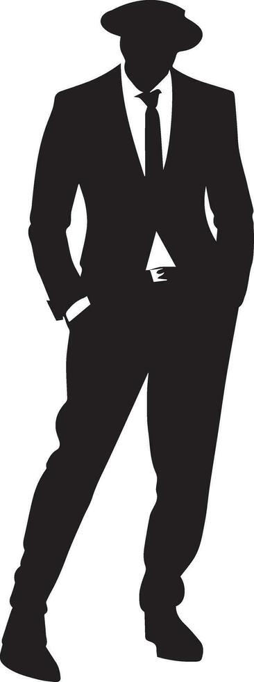 elegant Mens vector silhouet illustratie