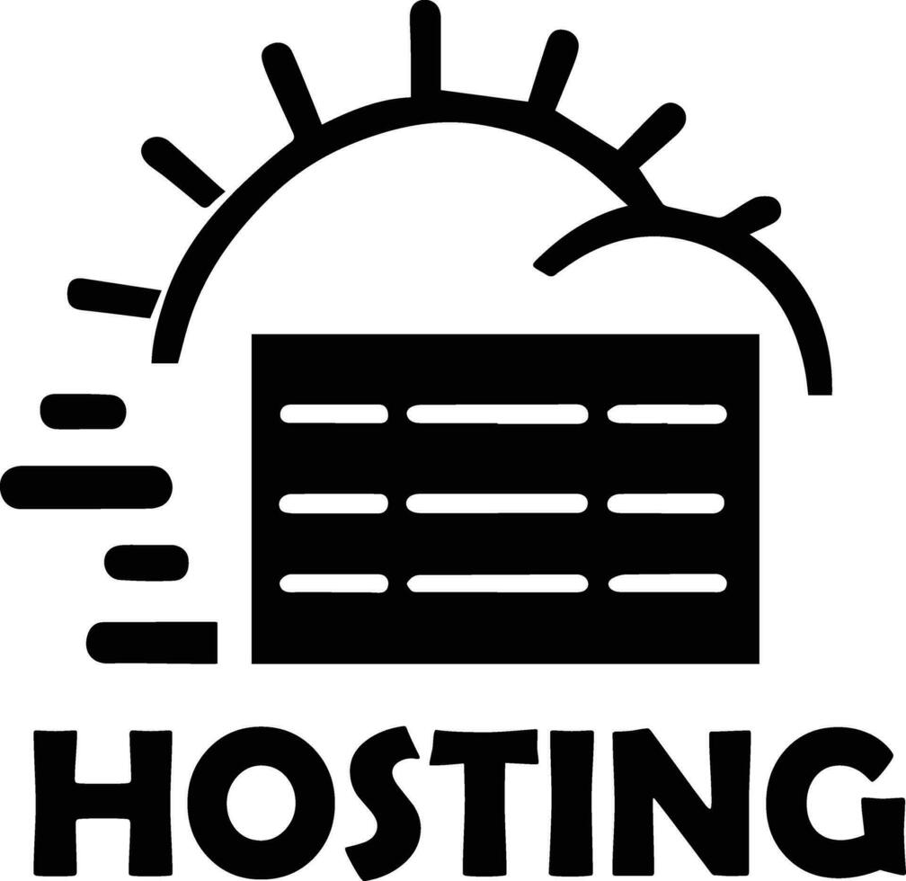 hosting logo vector illustratie, hosting vector illustratie