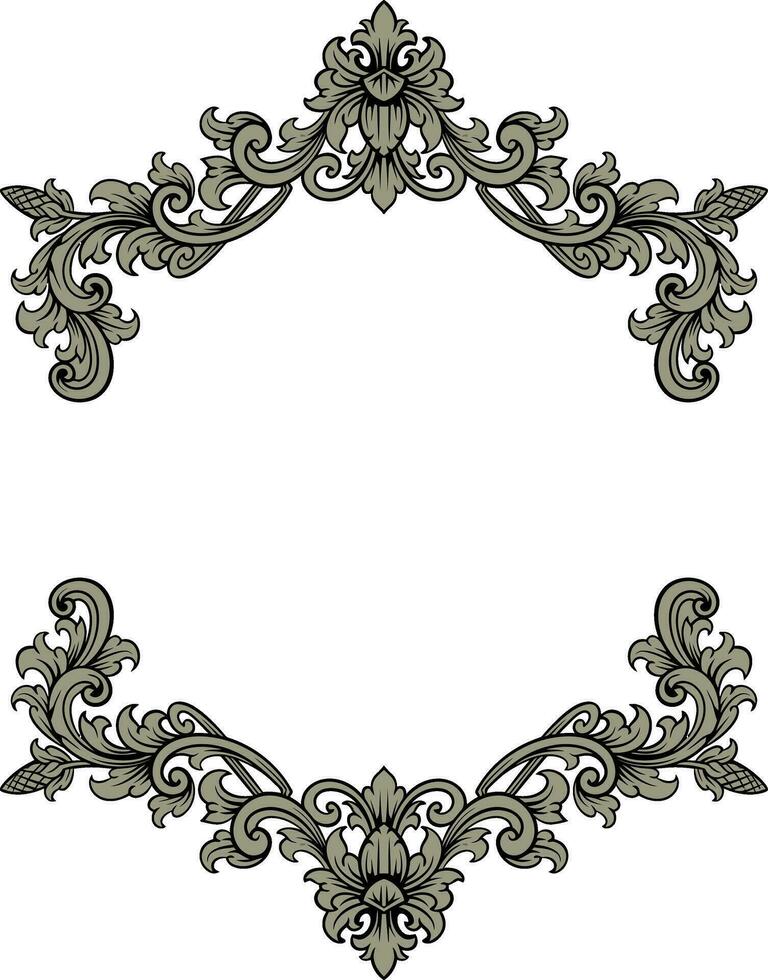 luxe kader ornament bruiloft decoratie vector