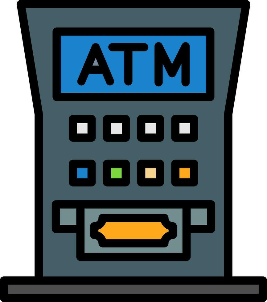 Geldautomaat machine vector icoon ontwerp