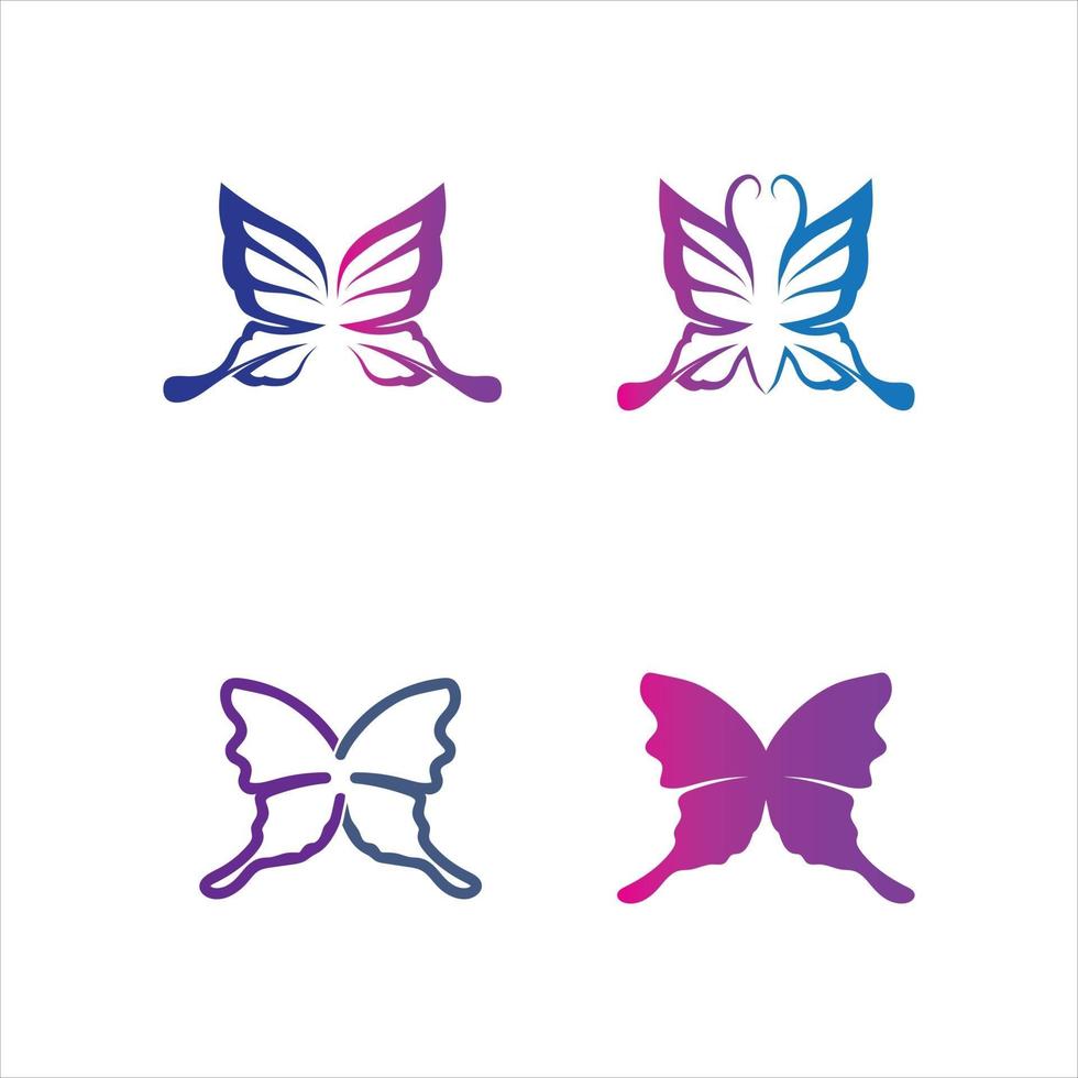 schoonheid vlinder pictogram ontwerp insect dier en schoonheid pictogram symbool vector