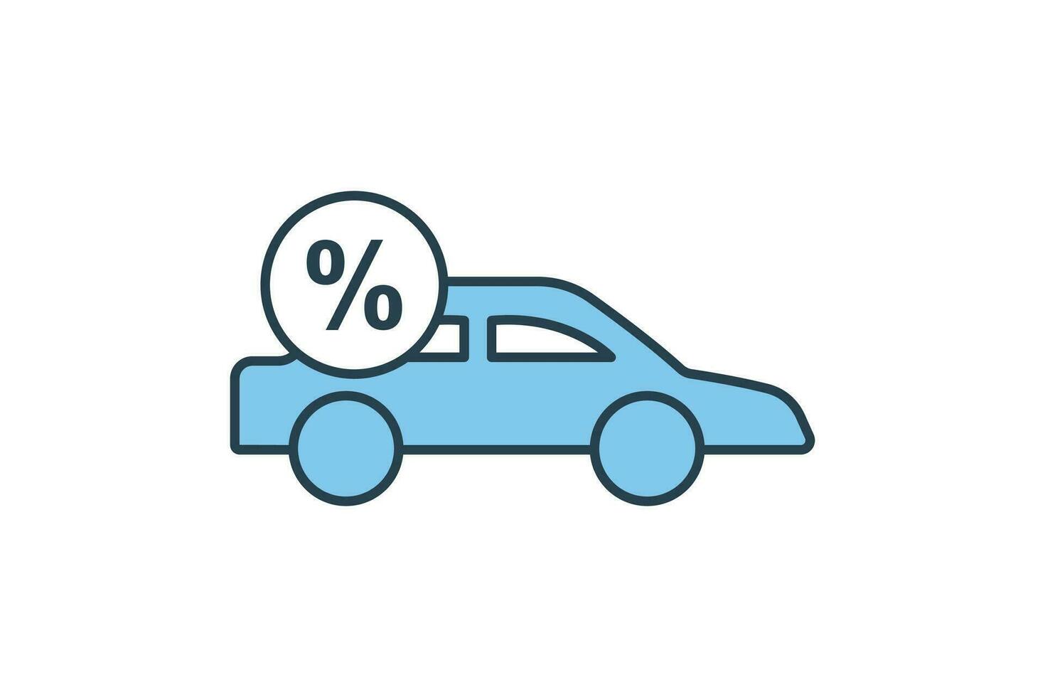 auto leasing icoon. icoon verwant naar credit en lening. geschikt voor web plaats ontwerp, app, gebruiker interfaces, afdrukbare enz. vlak lijn icoon stijl. gemakkelijk vector ontwerp bewerkbare