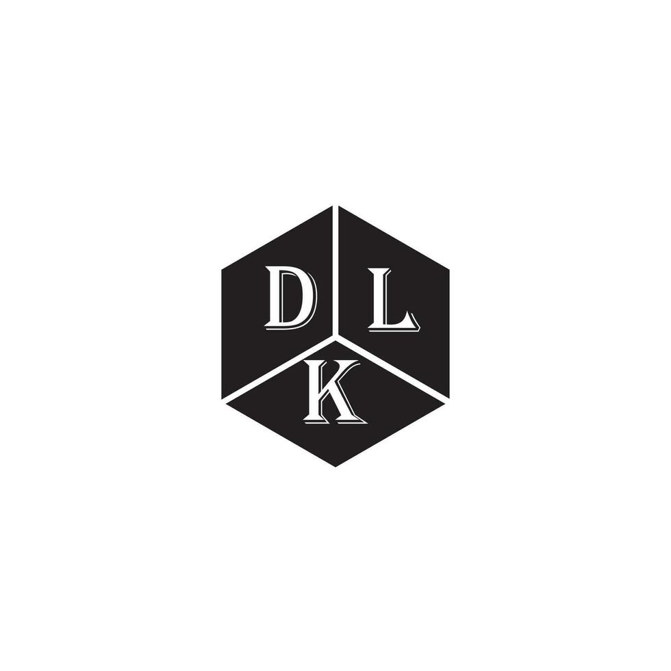 dlk brief logo ontwerp.dlk creatief eerste dlk brief logo ontwerp. dlk creatief initialen brief logo concept. vector