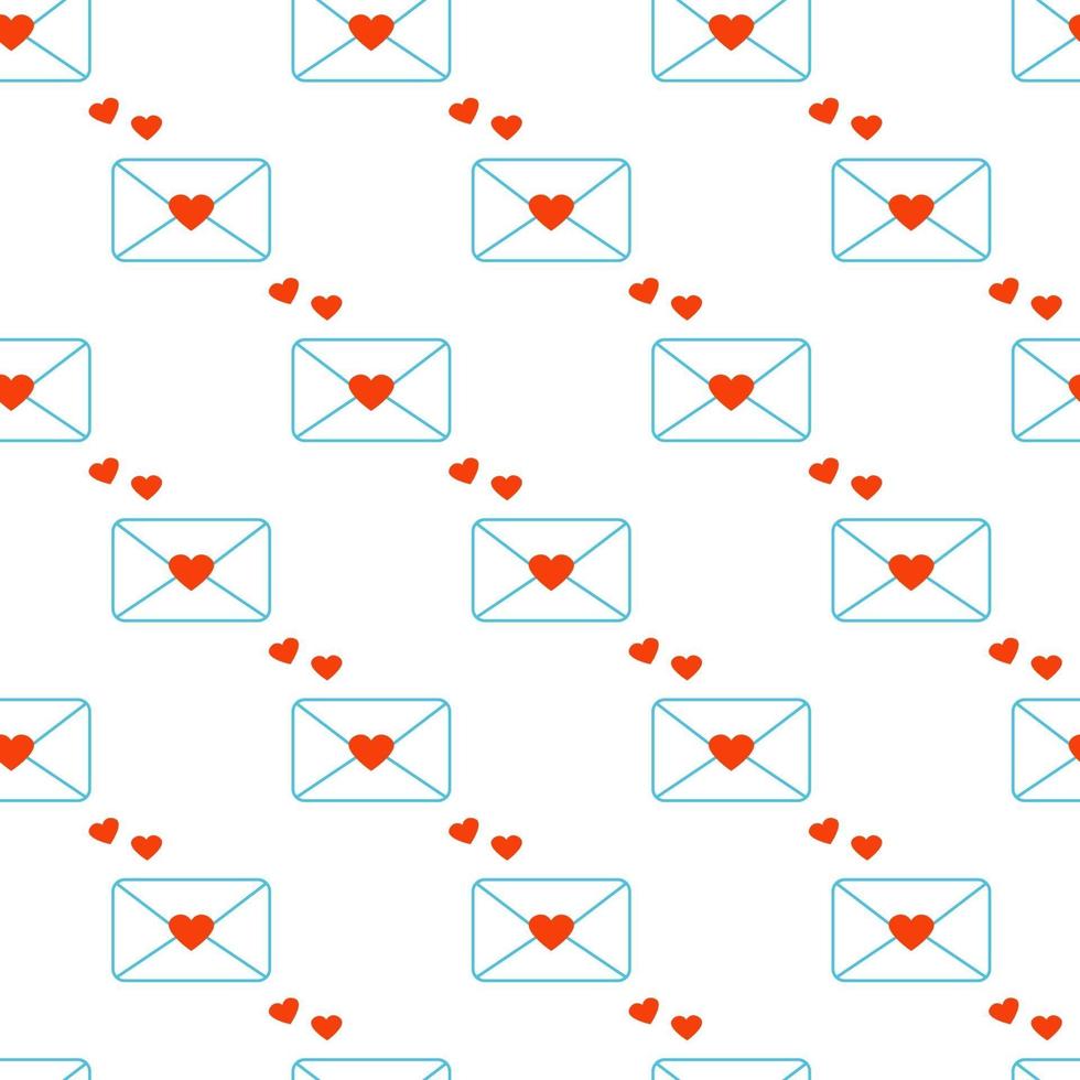 een brief met een liefdesverklaring naadloos patroon abstract liefdessymbool de boodschap vector