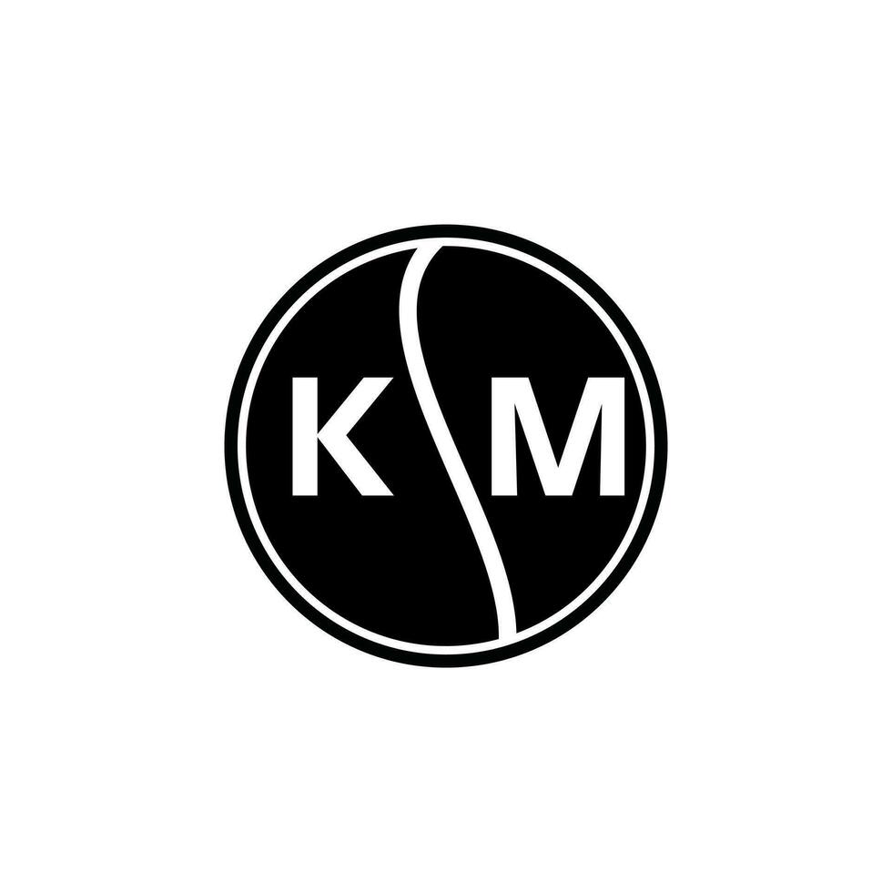km brief logo ontwerp.km creatief eerste km brief logo ontwerp. km creatief initialen brief logo concept. vector