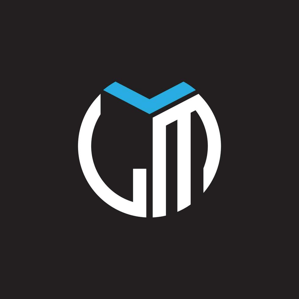 lm brief logo ontwerp.lm creatief eerste lm brief logo ontwerp. lm creatief initialen brief logo concept. vector