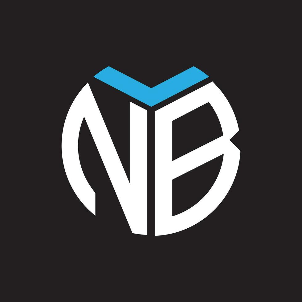 nb brief logo ontwerp.nb creatief eerste nb brief logo ontwerp. nb creatief initialen brief logo concept. vector