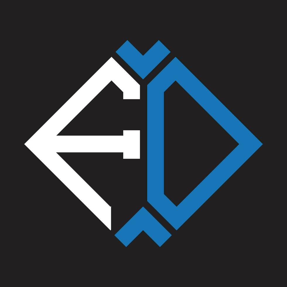 fd brief logo ontwerp.fd creatief eerste fd brief logo ontwerp. fd creatief initialen brief logo concept. vector