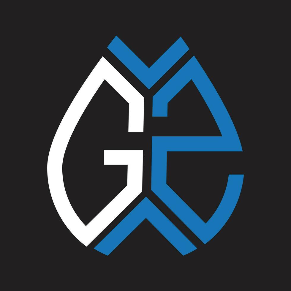 gz brief logo ontwerp.gz creatief eerste gz brief logo ontwerp. gz creatief initialen brief logo concept. vector