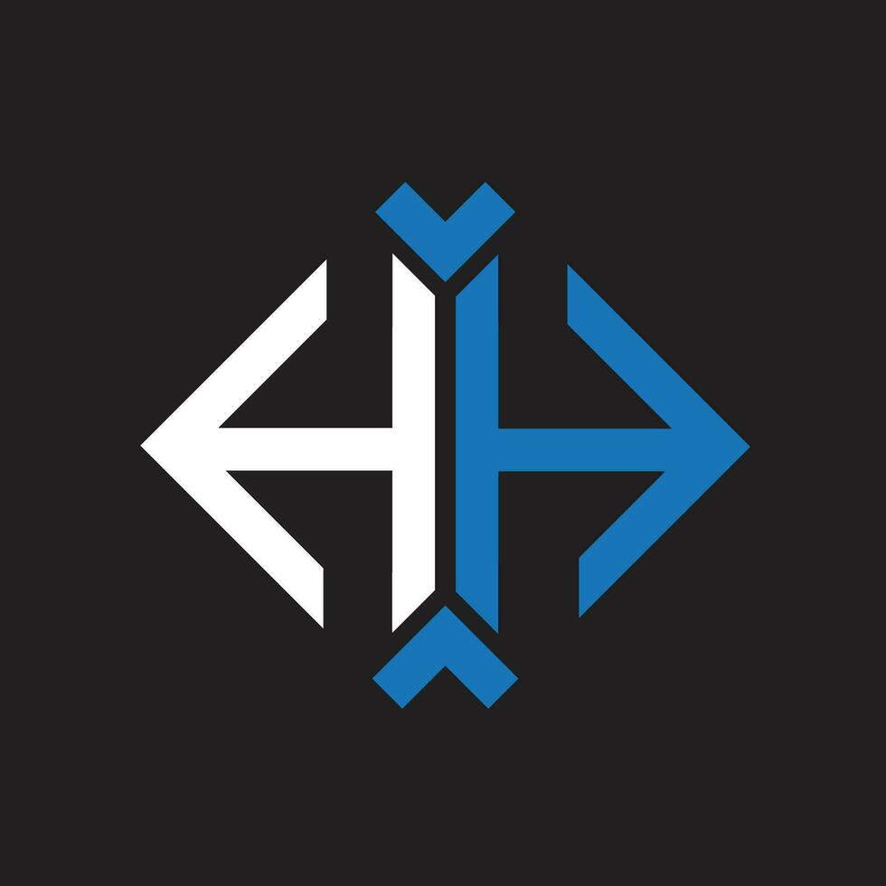 hh brief logo ontwerp.hh creatief eerste hh brief logo ontwerp. hh creatief initialen brief logo concept. vector
