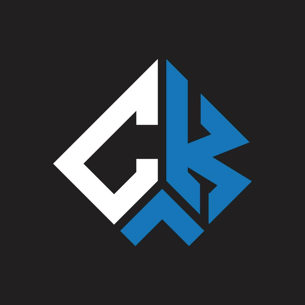 ck brief logo ontwerp.ck creatief eerste ck brief logo ontwerp. ck creatief initialen brief logo concept. vector
