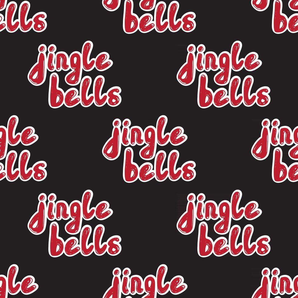 naadloos patroon met handgeschreven kalligrafie - jingle bells. vector