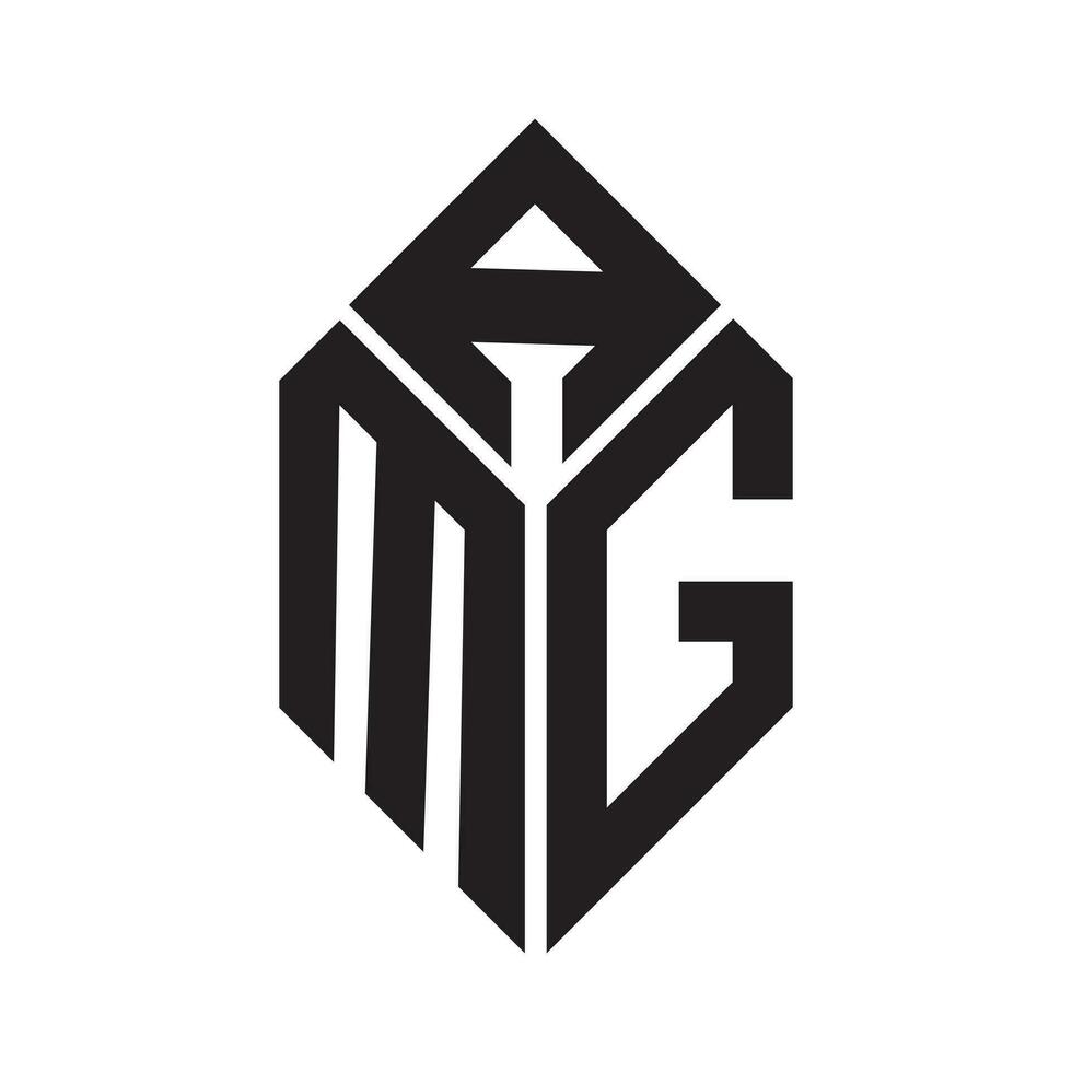 amg brief logo ontwerp.amg creatief eerste amg brief logo ontwerp. amg creatief initialen brief logo concept. vector