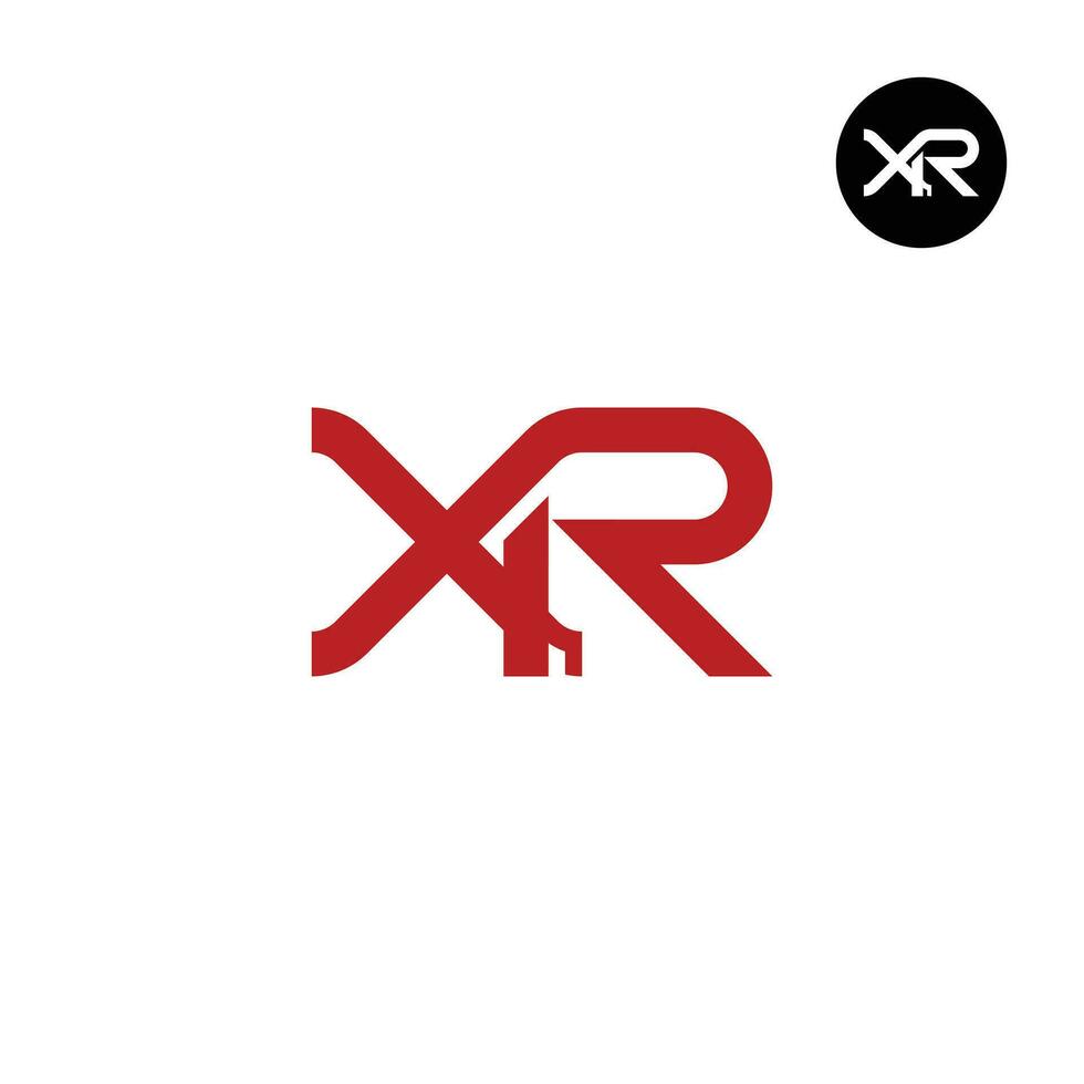 brief xr monogram logo ontwerp vector