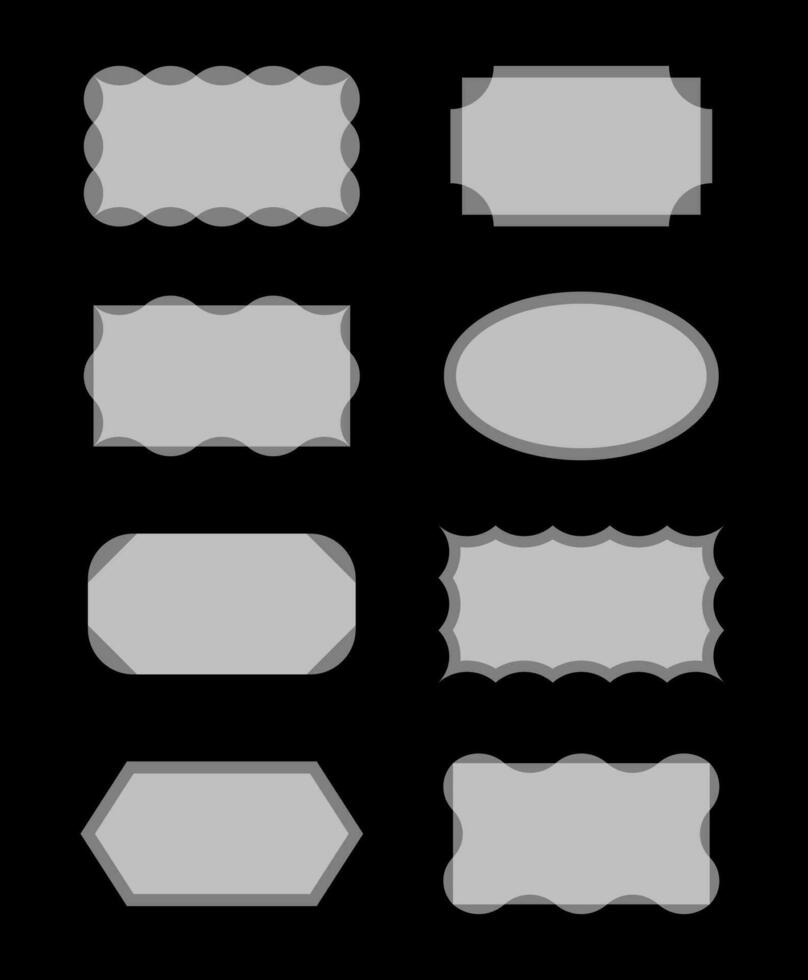 reeks van transparant grens vector