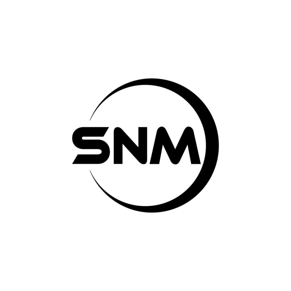 snm brief logo ontwerp in illustrator. vector logo, schoonschrift ontwerpen voor logo, poster, uitnodiging, enz.