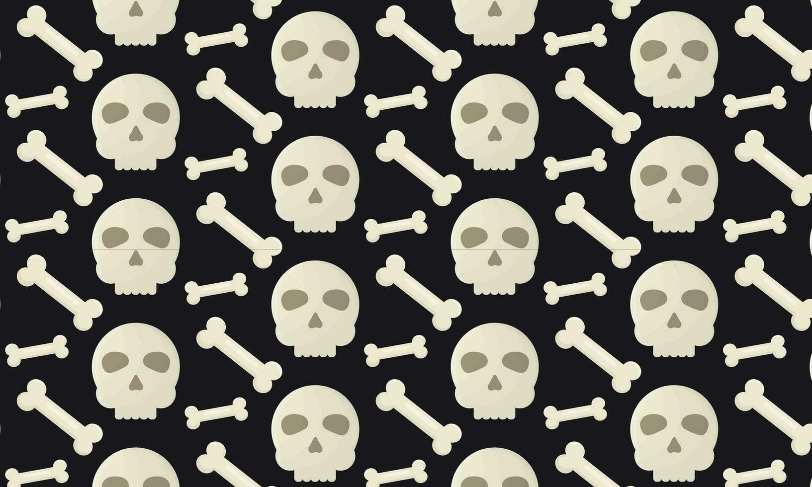 gelukkig halloween. botten en schedel patroon. eng naadloos patroon vector