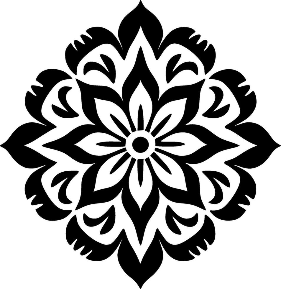 mandala - minimalistische en vlak logo - vector illustratie