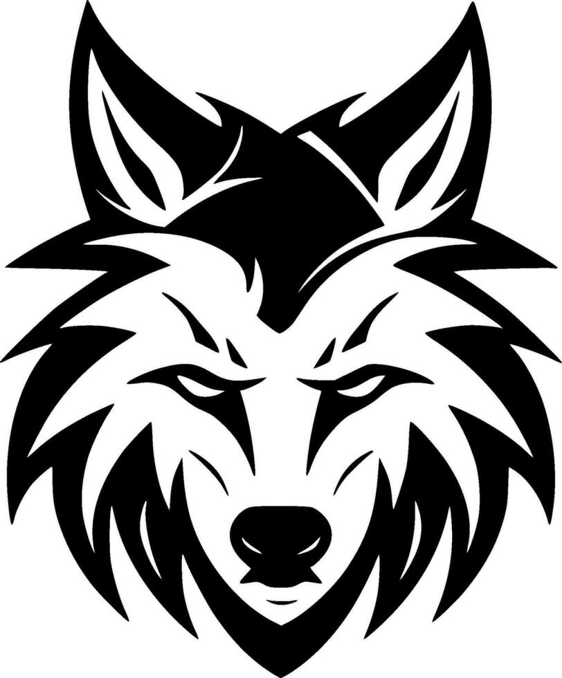 wolf - minimalistische en vlak logo - vector illustratie