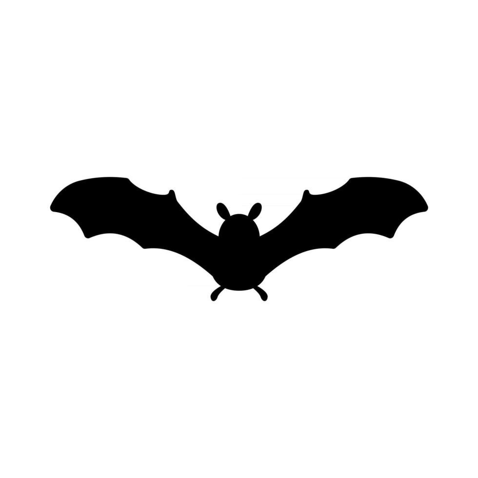 vleermuis vampier vector. eng spookvleermuissilhouet dat uit vliegt om bloed te zuigen op Halloween. vector