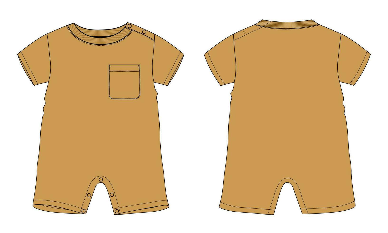 baby bodysuit romper vector illustratie sjabloon voor kinderen