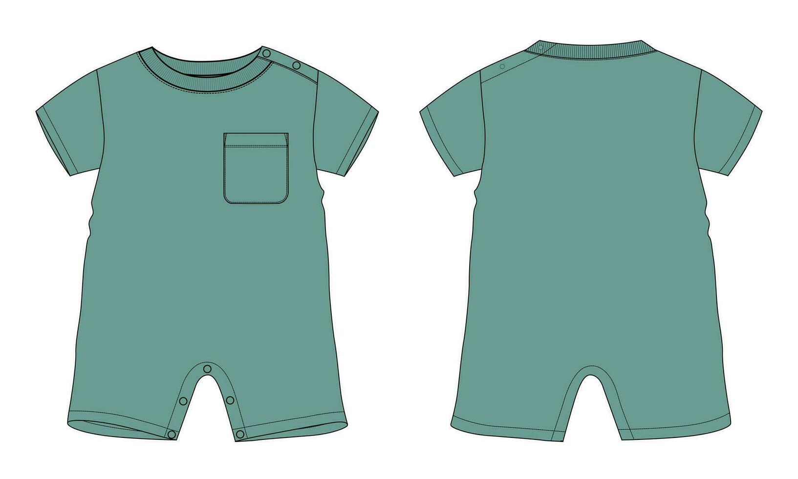 baby bodysuit romper vector illustratie sjabloon voor kinderen