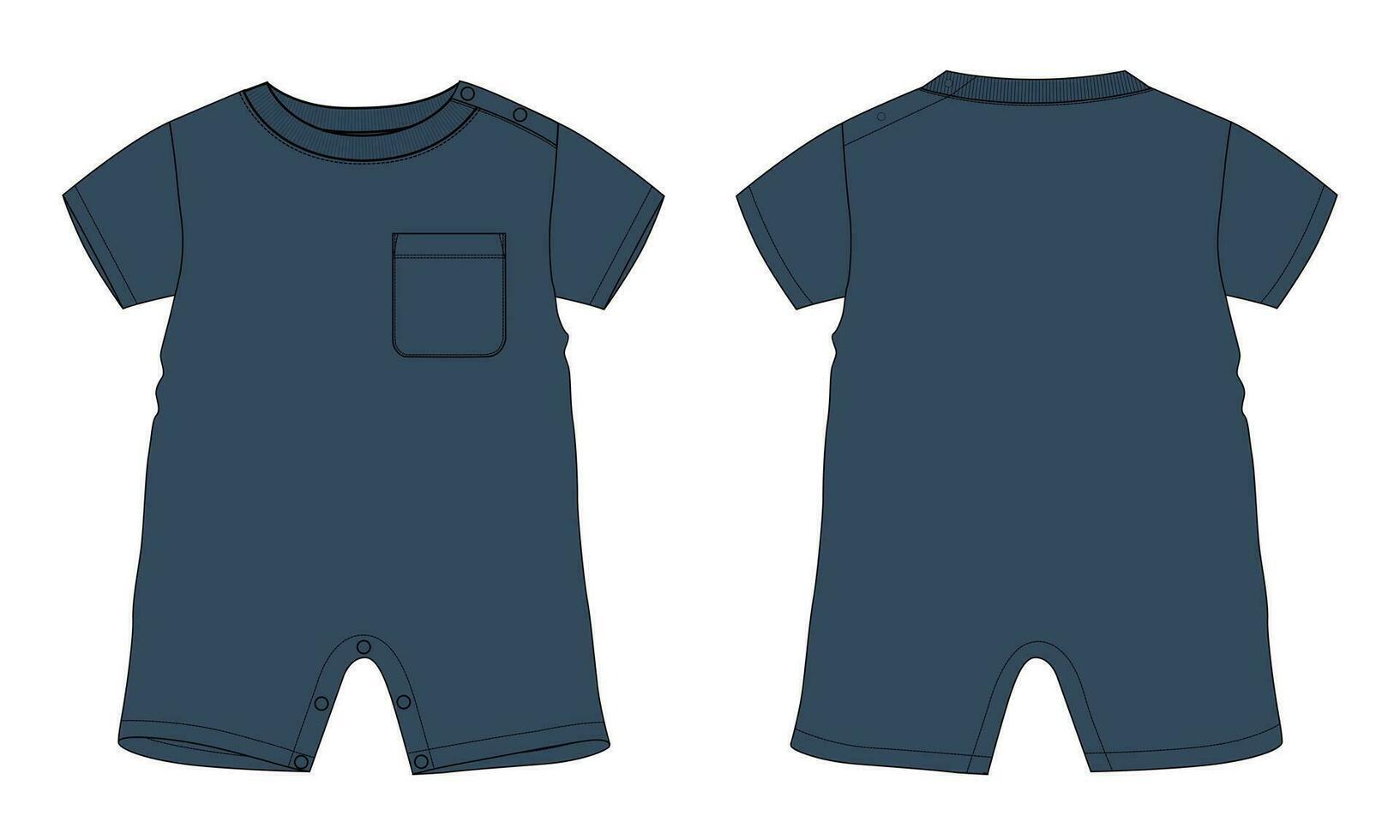 baby bodysuit romper vector illustratie sjabloon voor kinderen