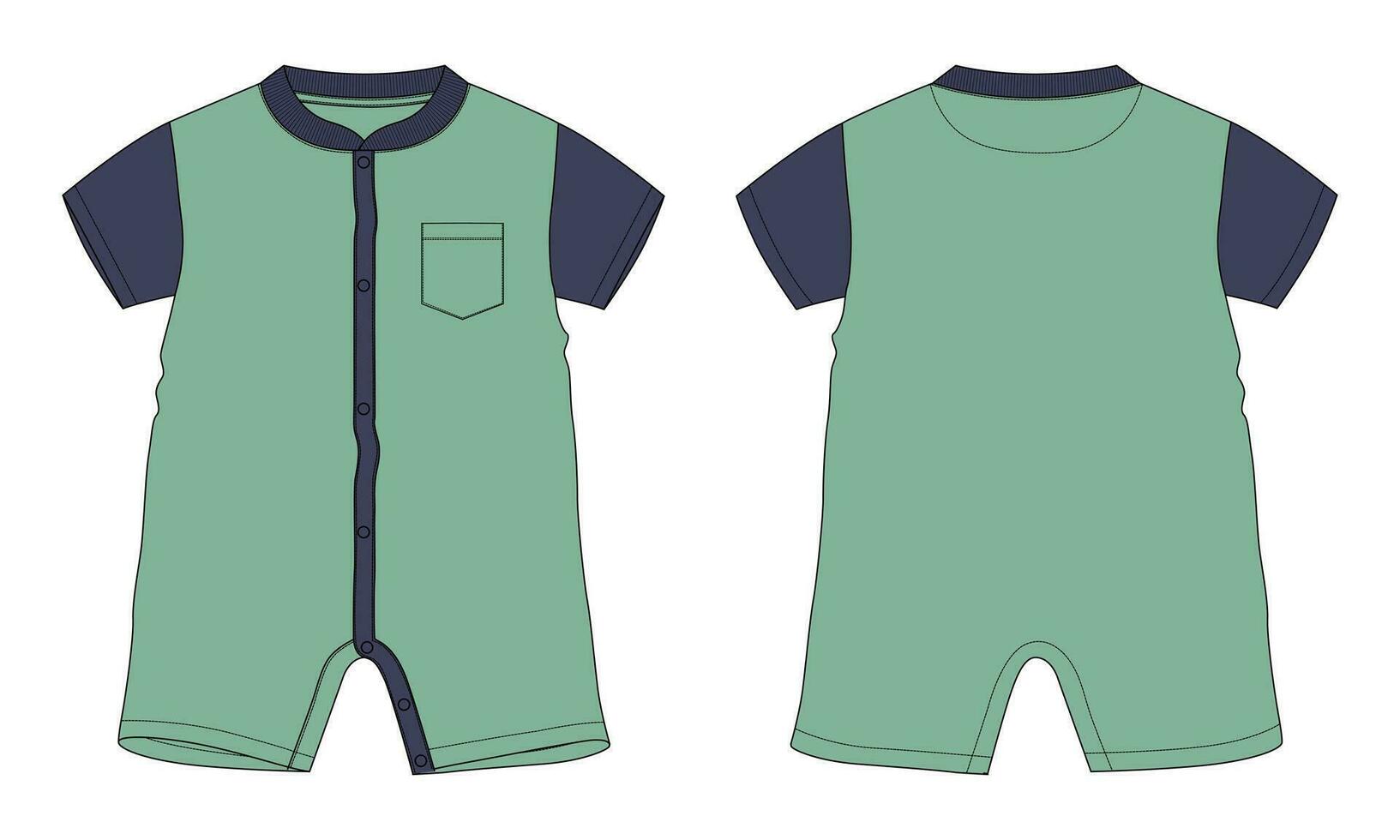 baby bodysuit romper vector illustratie sjabloon voor kinderen